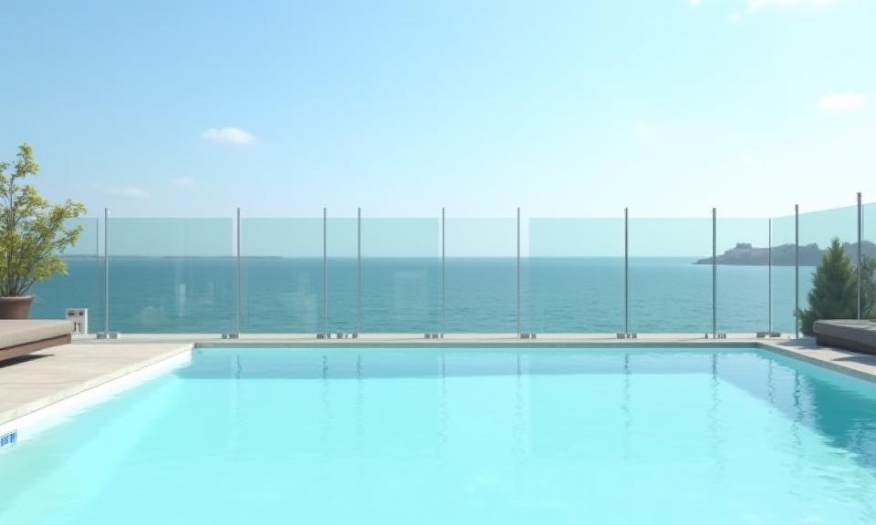 Frameless glass pool fence in Brighton