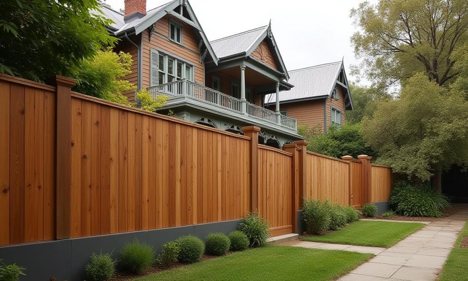 Carlton heritage fence after completion